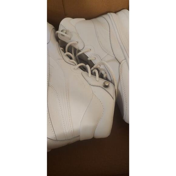 PUMA Women's Mayra Sneaker Boot High 10.5 Puma White-puma White-puma Silver New - Picture 8 of 9